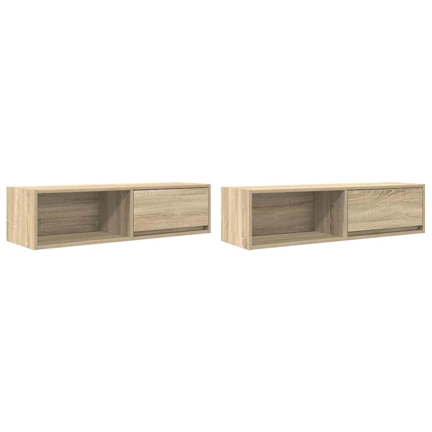vidaXL TV-Schränke 2 Stk Sonoma-Eiche 100x31x25,5 cm Holzwerkstoff 861477 günstig online kaufen