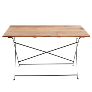 Chefgastro Biergartentisch HxBxT 117x68x71 cm Gastronomie-Qualität Akazie Braun Klapptisch Gartentisch