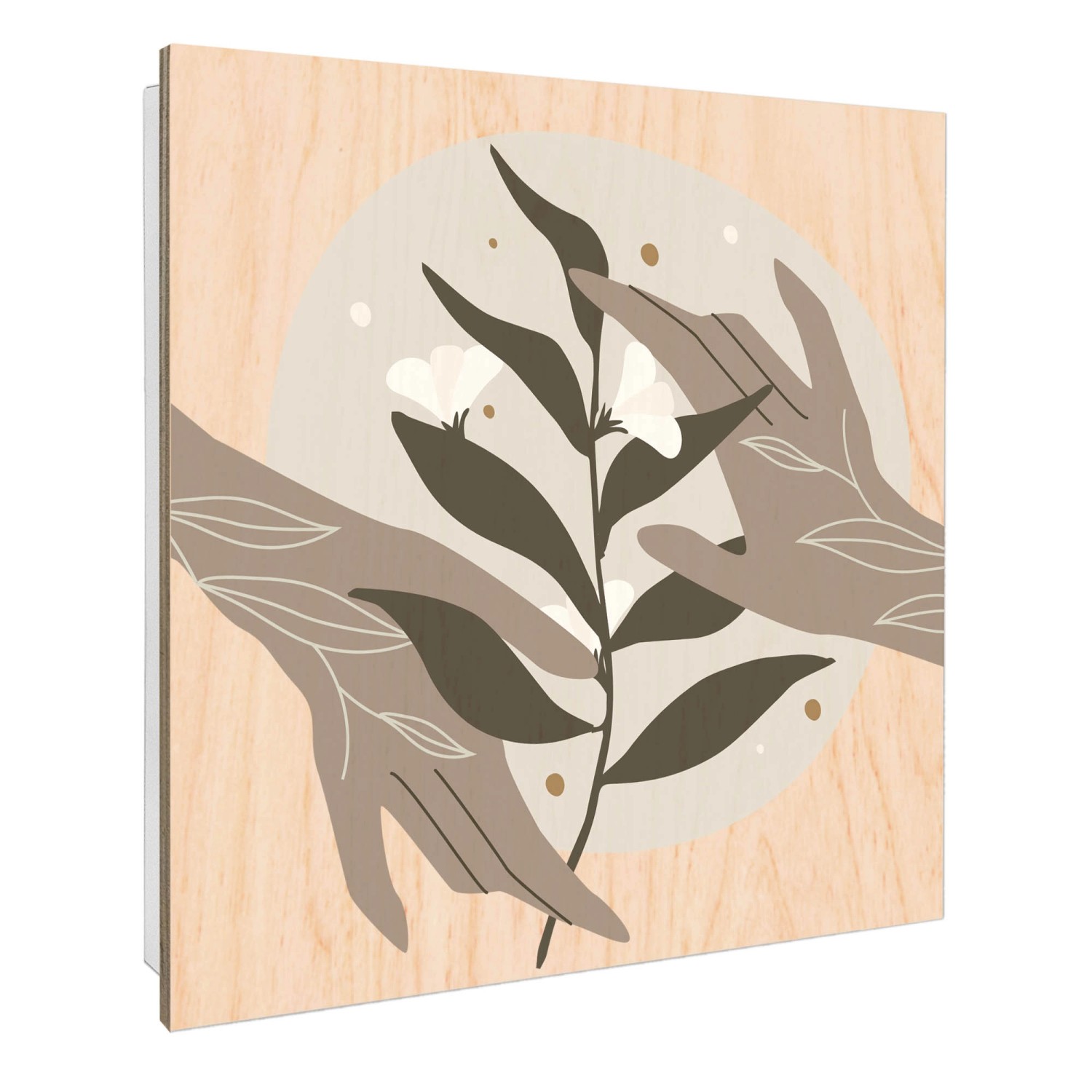 Banjado Schlüsselkasten mit Holzfront 30x30cm Weiß Scharnier Links 50 Haken günstig online kaufen