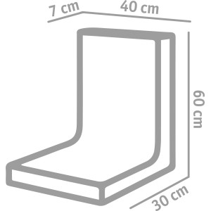 Grauer Diephaus L-Stein (60x40x30x7 cm) für Einfassungen und Mauersysteme.