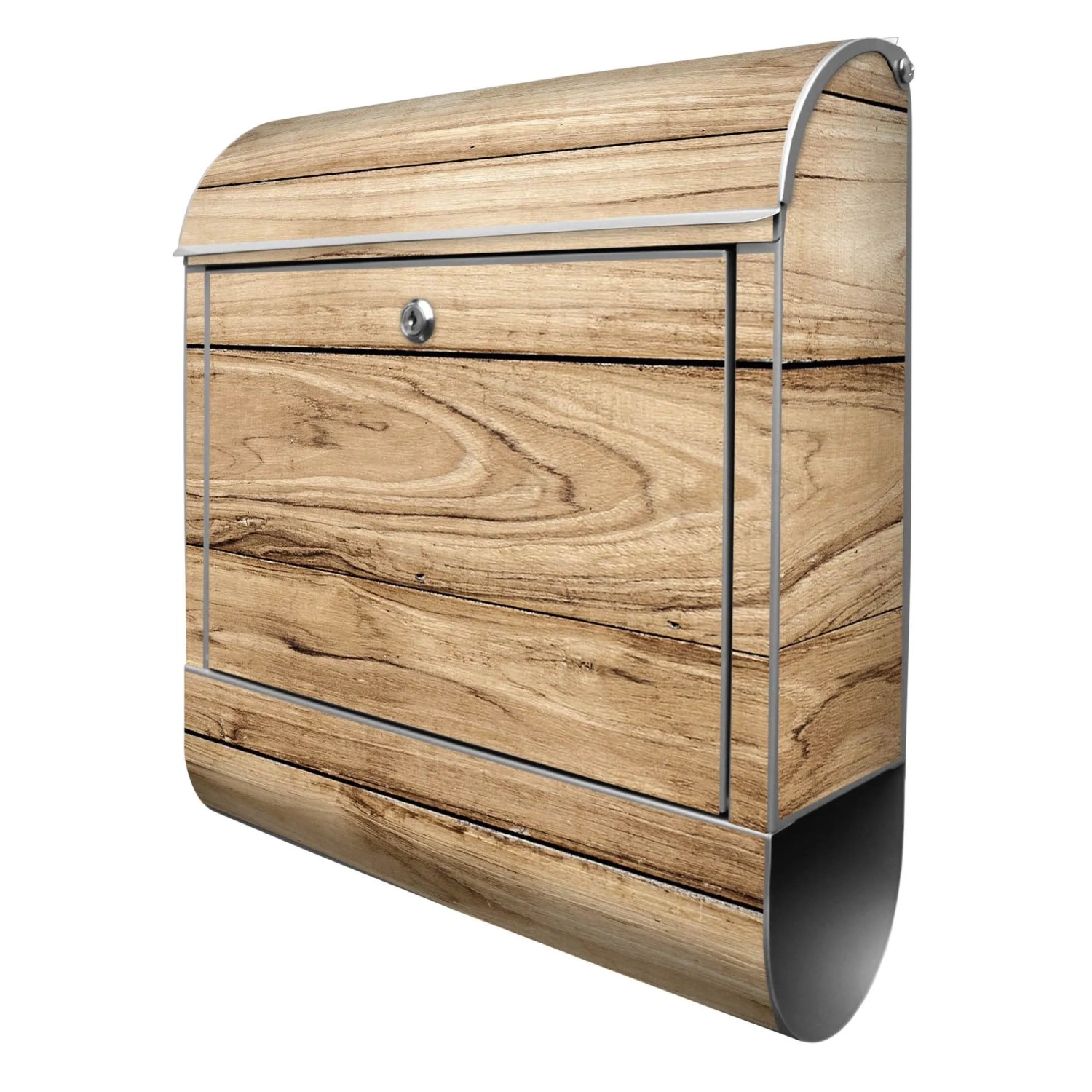 Banjado Design Briefkasten Silber Pulverbeschichtet 39x47x14cm 2 Schlüssel günstig online kaufen