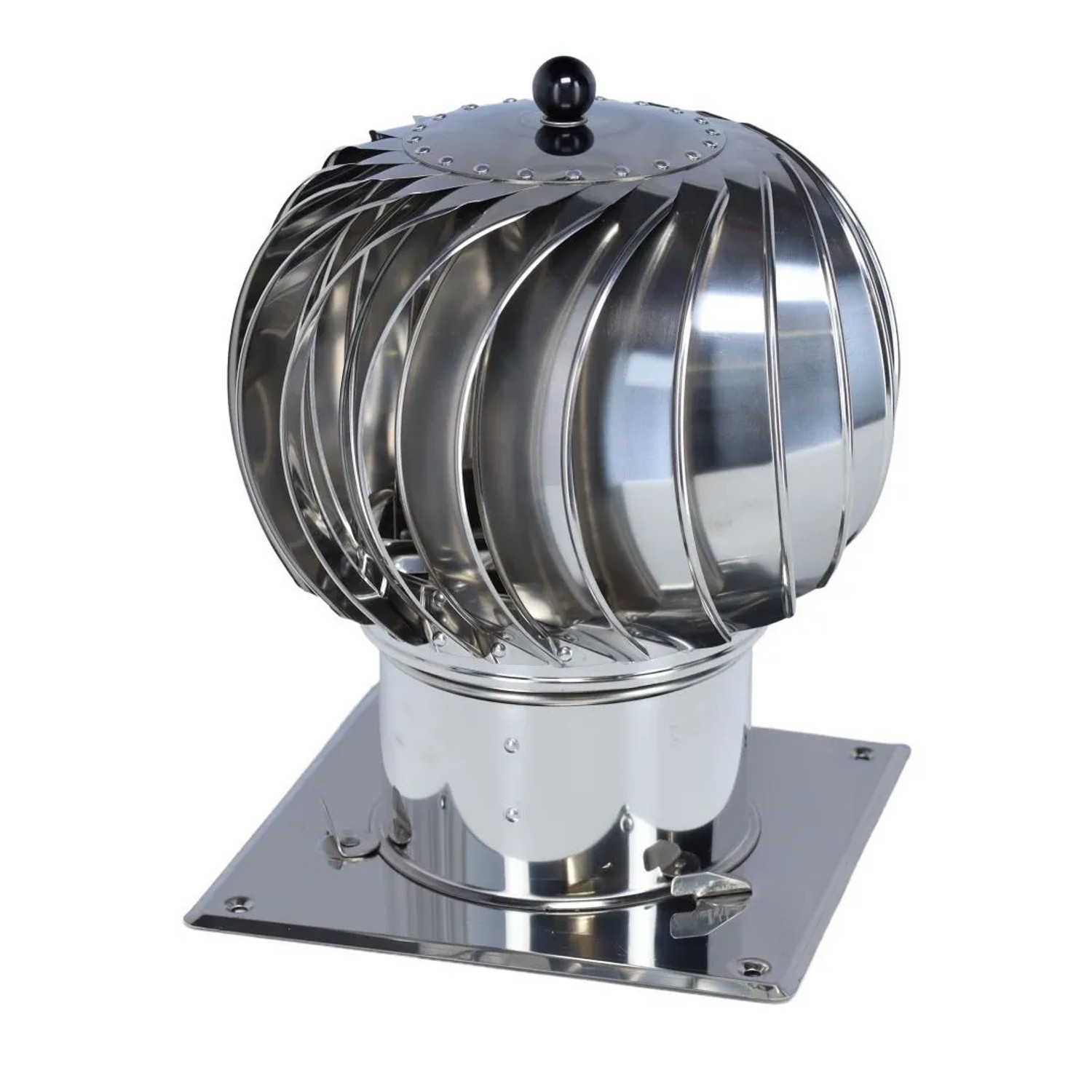 Subtiel Schornsteinaufsatz Turbowent 1 Mit Montageplatte Edelstahl Ø 200 mm