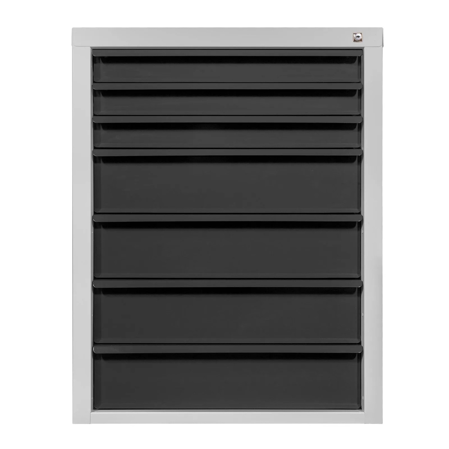 PROREGAL Schubladenschrank Kobra Mit 7 Schubladen HxBxT 90x70x43,5cm Lichtgrau/Anthrazitgrau