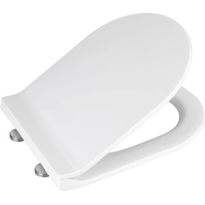 Weißer Wenko Premium WC-Sitz Habos aus Thermoplast mit Absenkautomatik.