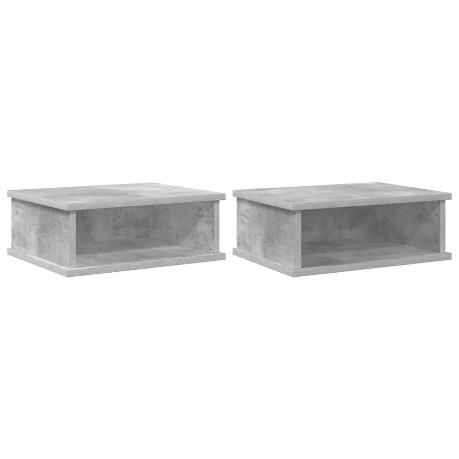 vidaXL Nachttisch 2 Stk Beton Grau 40 x 31 x 15 cm Holzwerkstoff 891111 günstig online kaufen