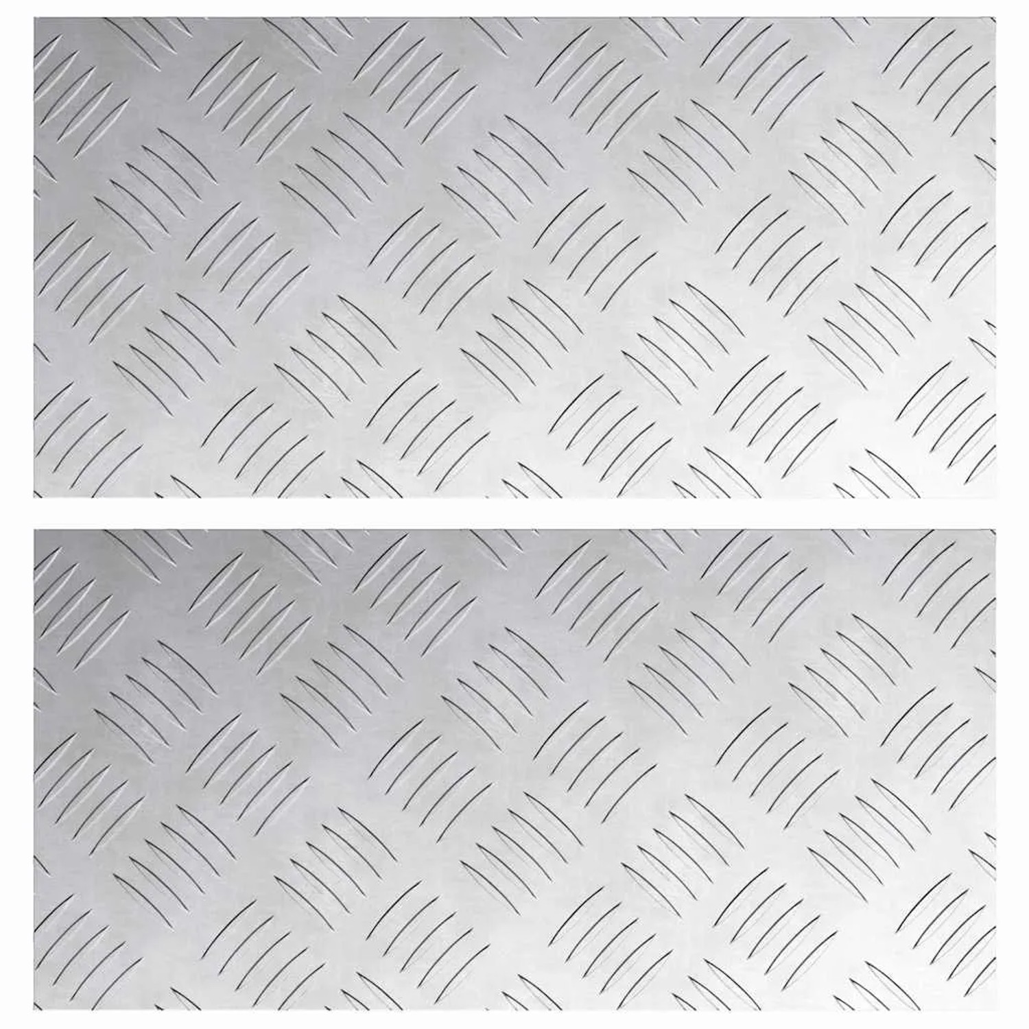 vidaXL Rautenscheiben 2 Stk Silber 40 x 20 cm Aluminium 4104243