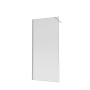 baliv Duschwand DUK-90.160 Walk-In, silbernes Profil, Klarglas mit Stabilisationsstange.