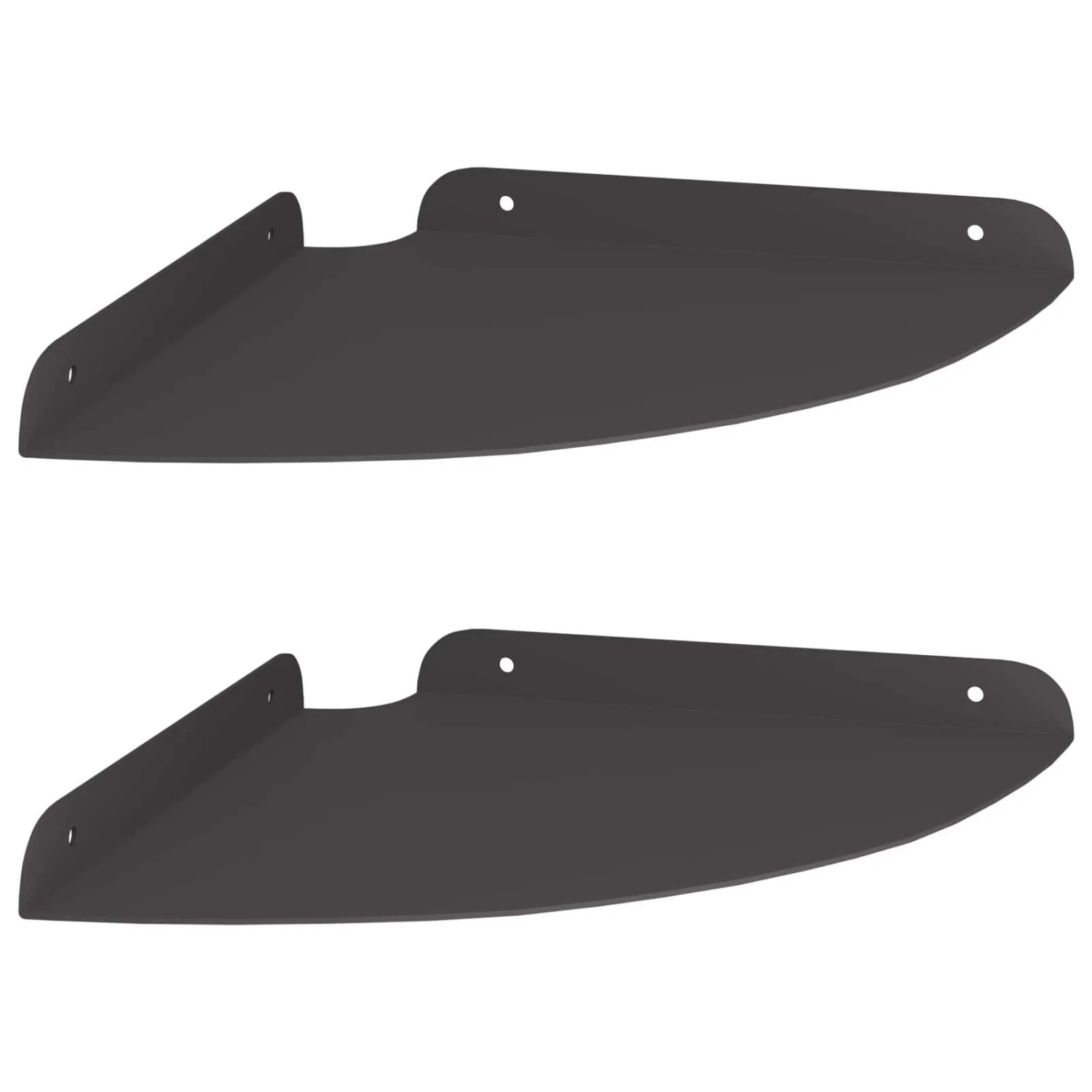 vidaXL Wandregal mit Regal mit Speicher 2 Stk Schwarz 24 x 24 x 2 cm 8004098