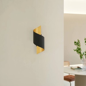 Lindby Wandleuchte Wandlampe Innen Desirio 9624514 Modern in Schwarz aus Metall 1-flammig G9 Schlafzimmerleuchte