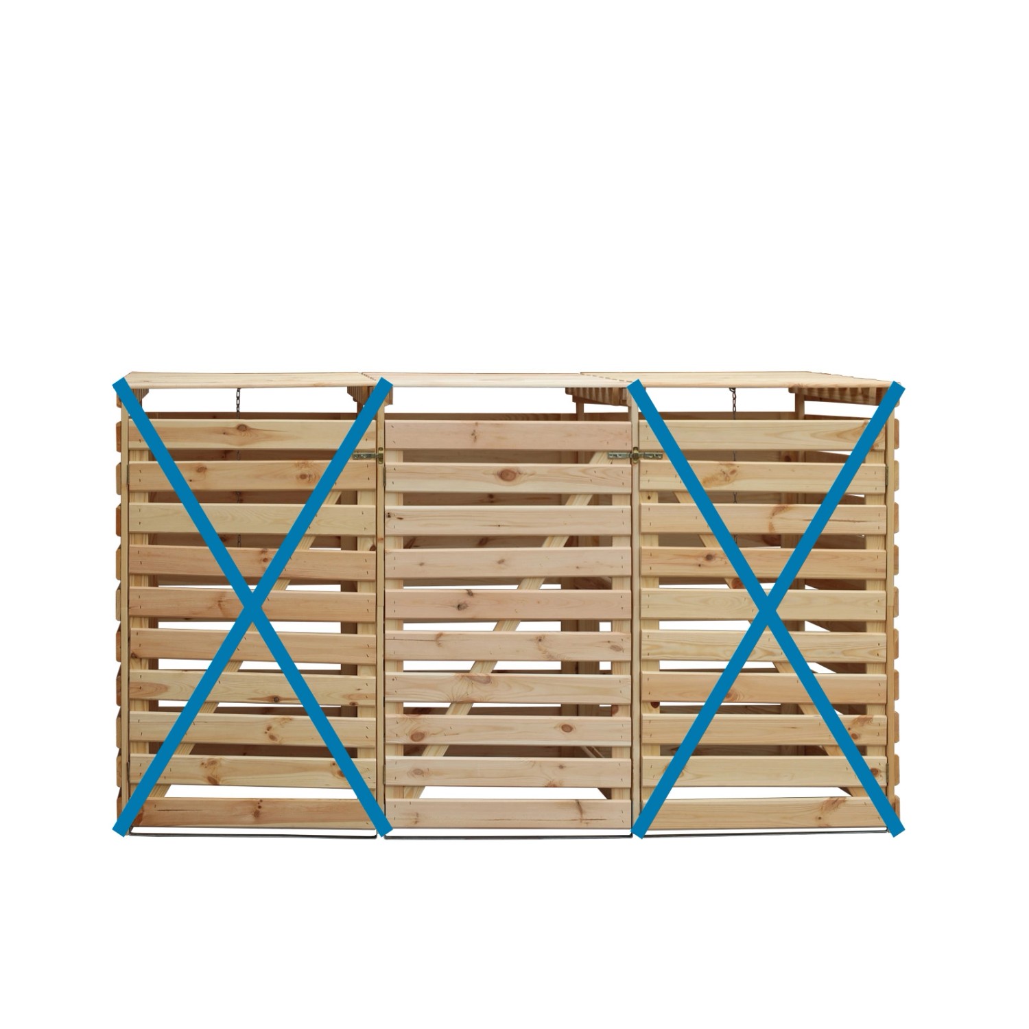 Erweiterung Mülltonnenbox Vario V Natur