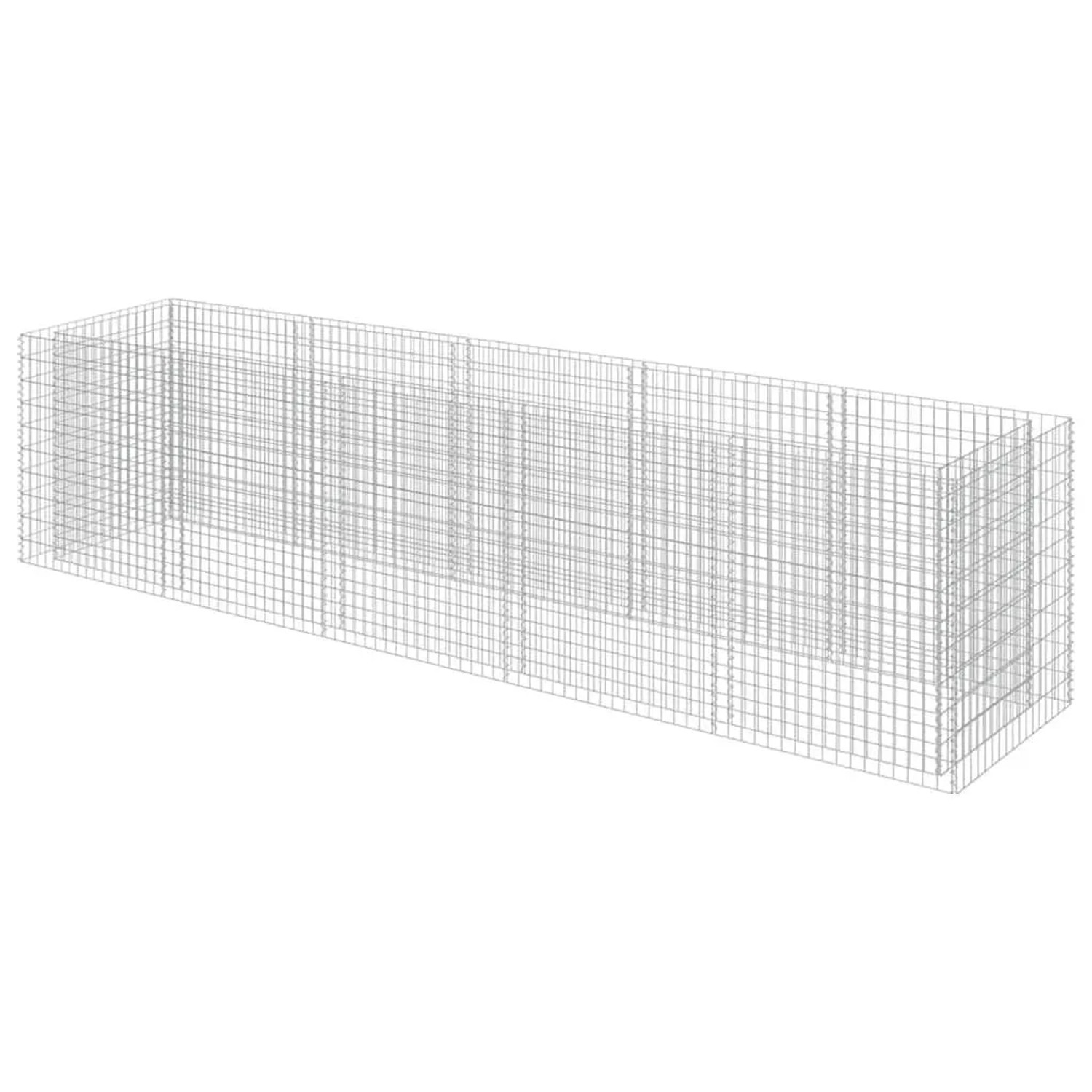 Furnicato Gabionen-hochbeet Verzinkter Stahl 450×90×100 Cm
