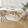 Vente-unique Essgruppe Komoni Weiß  Goldfarben 220 cm  120 cm_2