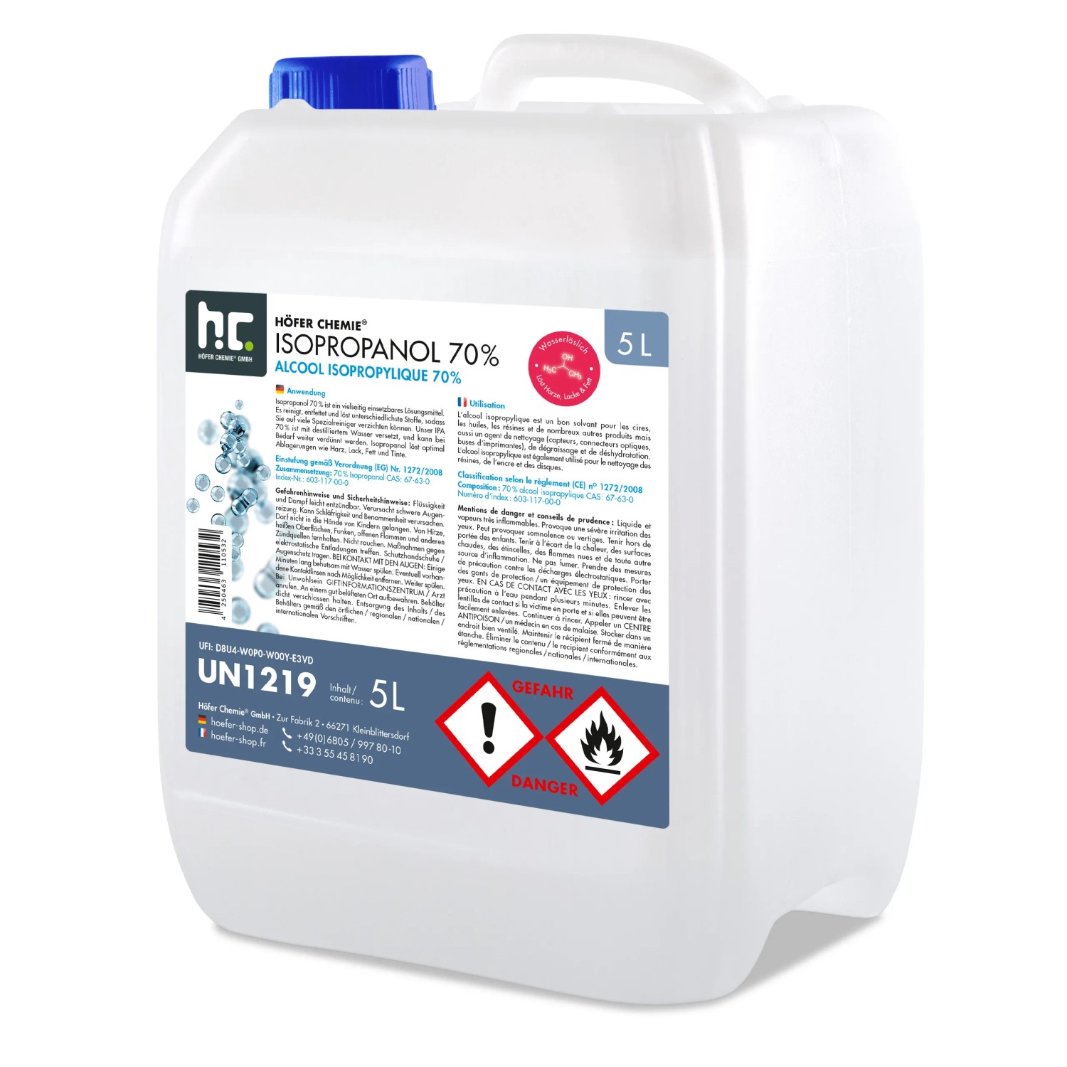 Höfer Chemie Isopropanol 70% 4 x 5l