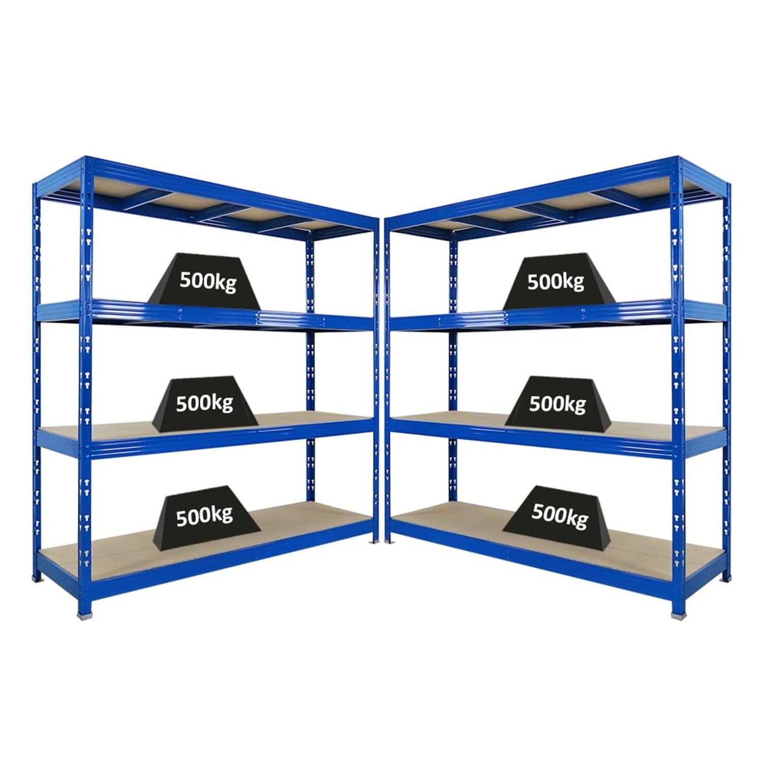 PROREGAL Mega Deal 2x Profi Schwerlastregal Rhino HxBxT 200x200x60cm 4 Span günstig online kaufen