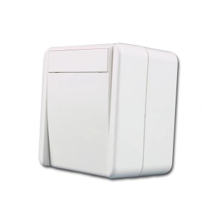 TEM Fontana Kreuzschalter Weiß 250V10A AP IP44