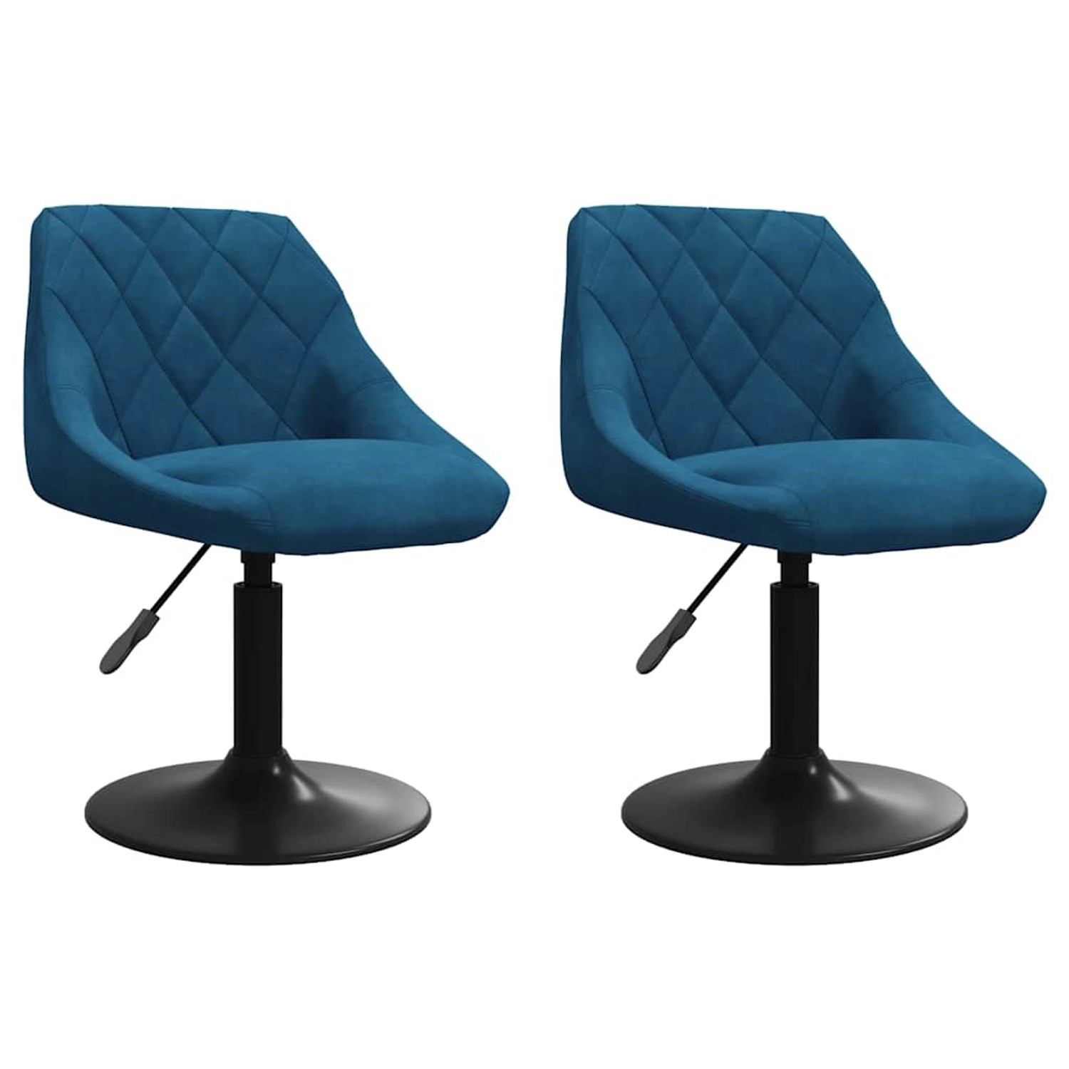 vidaXL Esszimmerstühle 2 Stk Drehbar Blau Samt 335331 günstig online kaufen