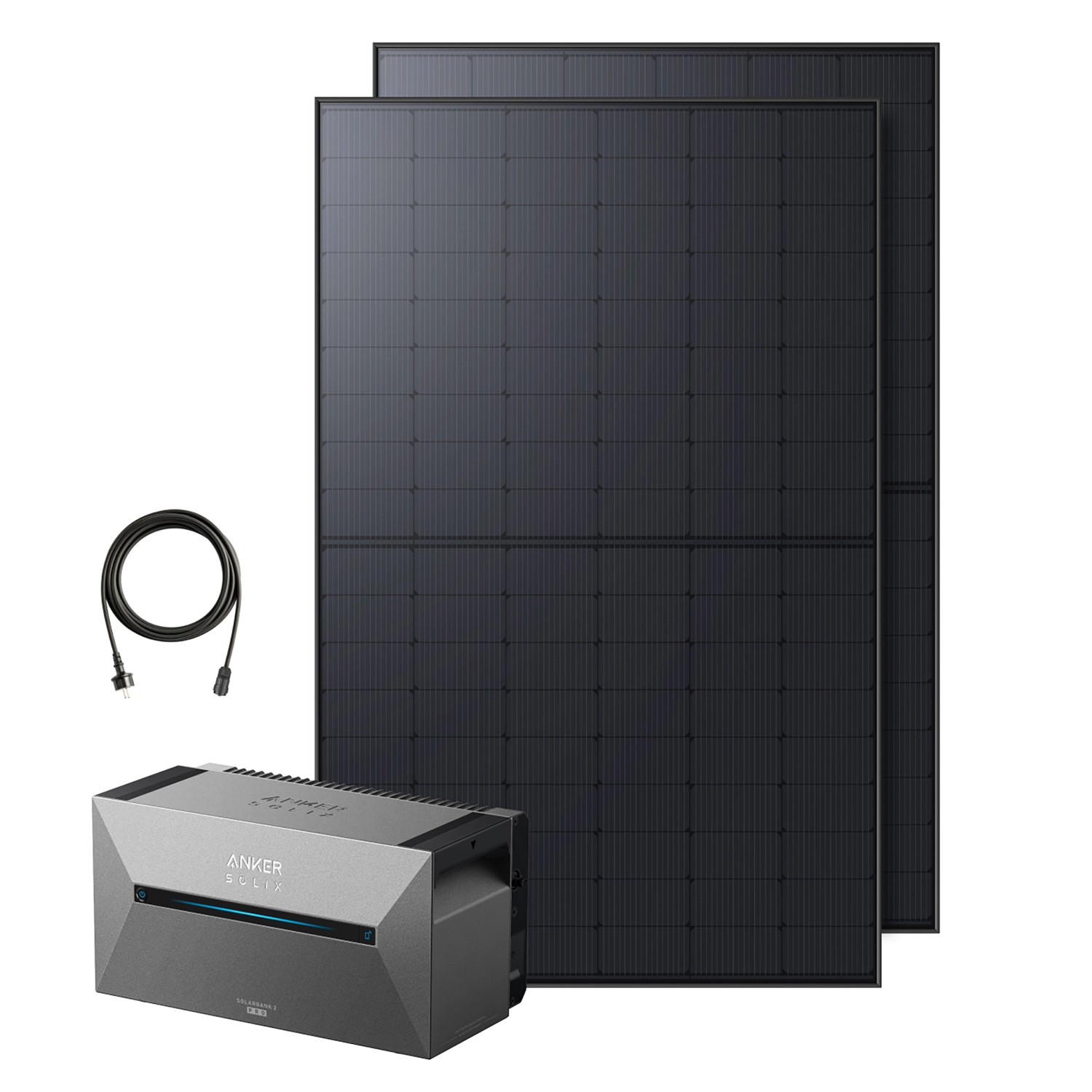 Anker Solix Balkonkraftwerk Speicher 880 W Solarbank 2 E1600 Pro 2 Solarpanels