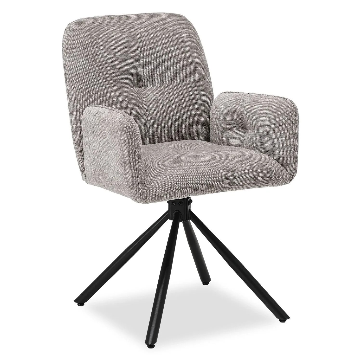 Homestyle4u Polsterstuhl Drehbar Grau Esszimmerstuhl 3082 günstig online kaufen