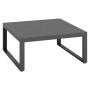 Quadratischer Tisch aus dem 4-teiligen Lounge-Set Willa, Aluminium Anthrazit, für Garten und Terrasse.