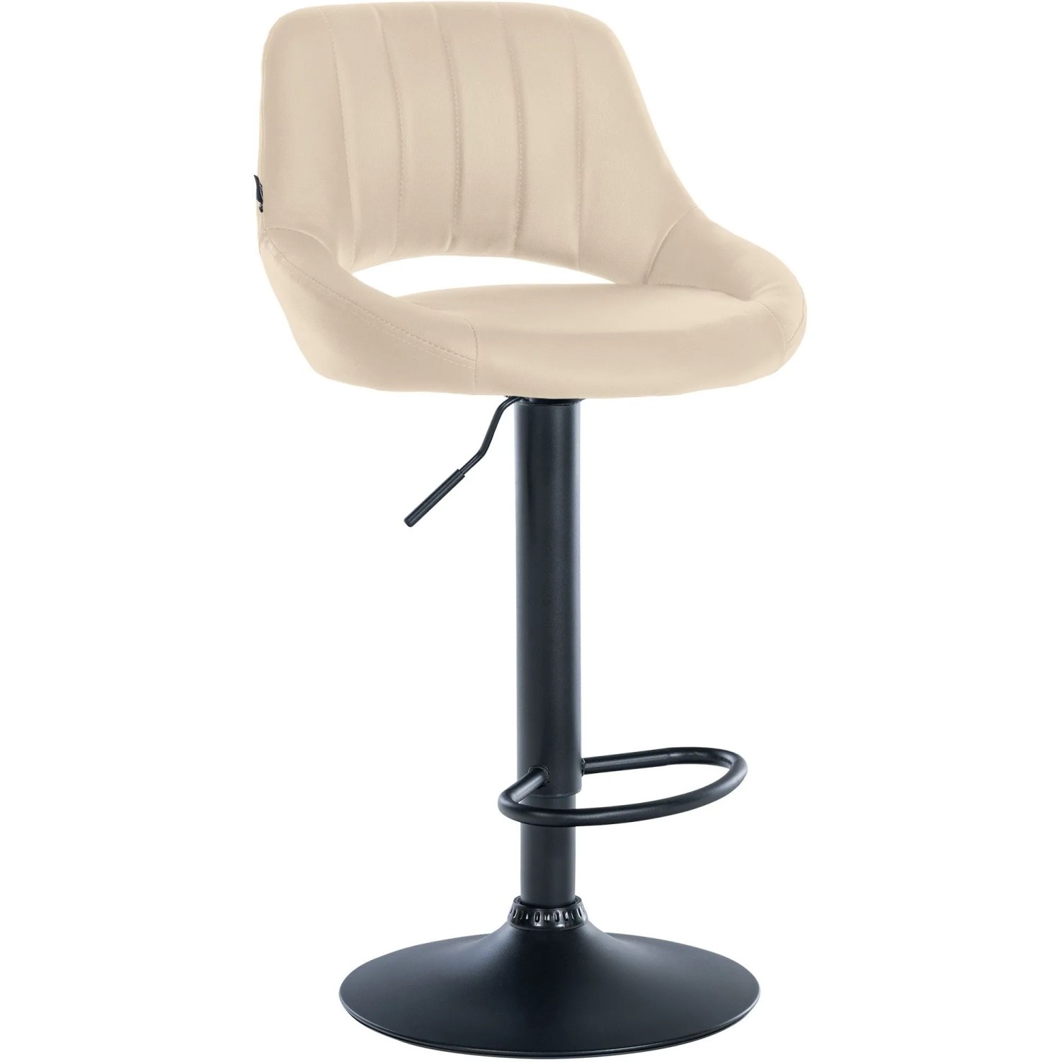 CLP Barhocker Milet Kunstleder Creme/Schwarz