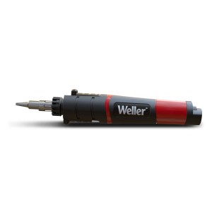 Weller Kabelloser Butangas Lötkolben (25-75W) in Schwarz/Rot. Ideal für mobiles Löten.