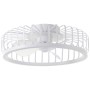 Weiße LED-Deckenleuchte Capo mit Ventilator, Ø 48 cm. Moderne Deckenlampe mit integriertem Ventilator.