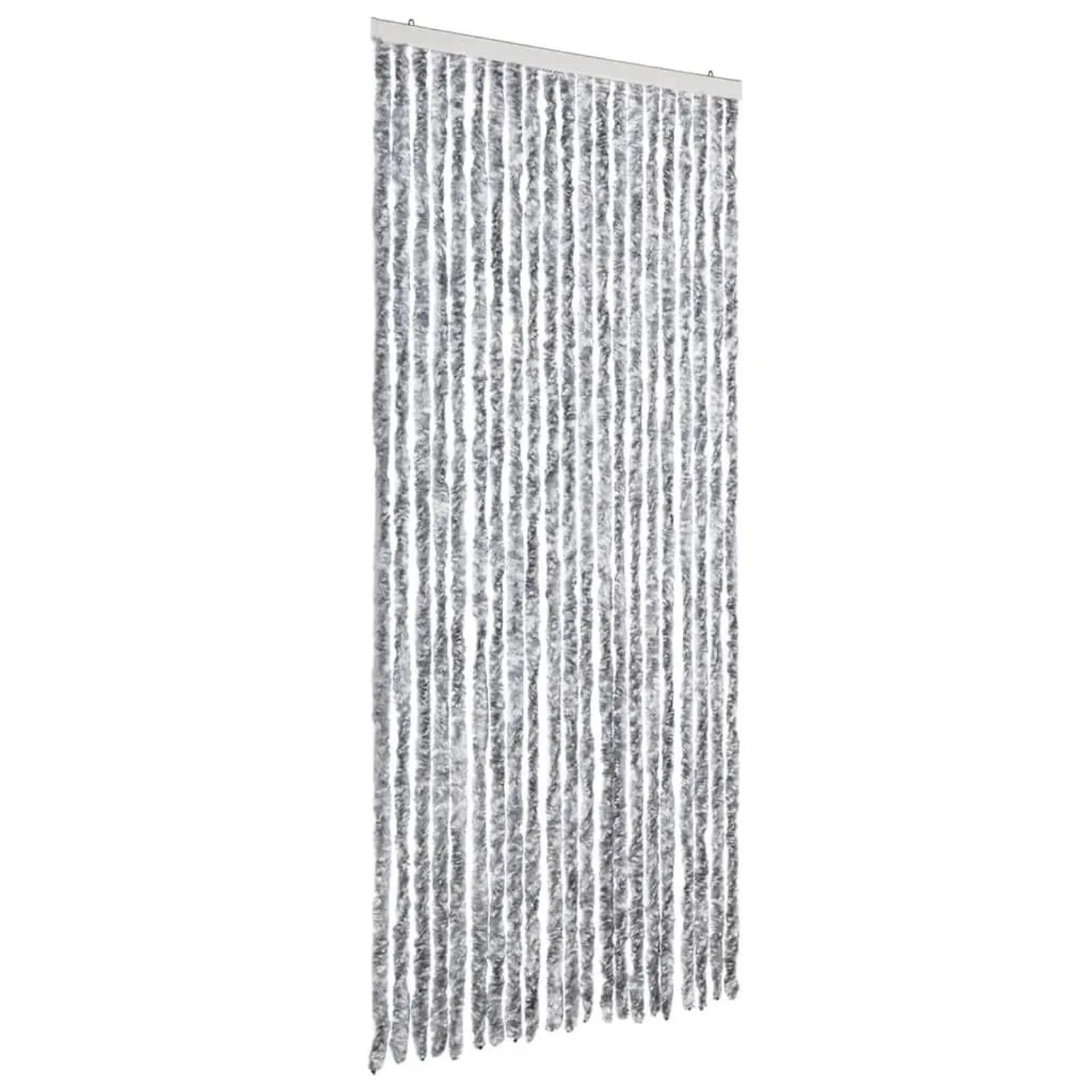 vidaXL Insektenschutz-Vorhang Weiß und Grau 90x200 cm Chenille 315133