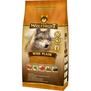 Wolfsblut Wide Plain Adult Trockenfutter Pferd, 2kg Packung für Hunde.