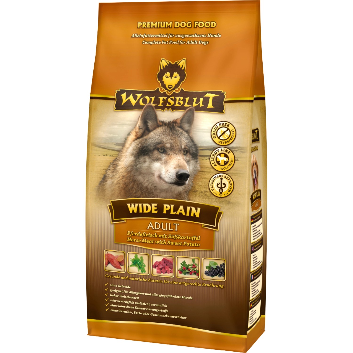 Wolfsblut Hunde-Trockenfutter Wide Plain Adult Pferd mit Süßkartoffel 2 kg