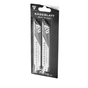 STAHLWERK Metall-Sägeblatt 2er Set, 150mm, für Metallsägearbeiten mit 1/2 Zoll Aufnahme.