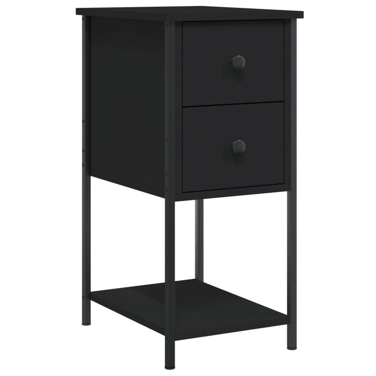 vidaXL Nachttisch Schwarz 32x42x70 cm Holzwerkstoff günstig online kaufen