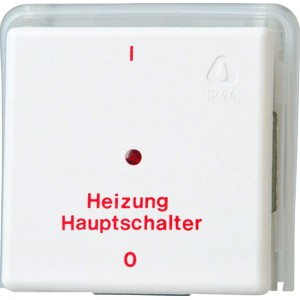 Kopp Heizungs-Hauptschalter Arktisweiß für Feuchtraum, Unterputz Montage.