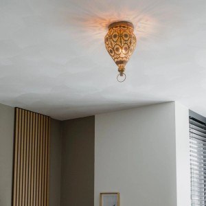QAZQA Orientalische Deckenleuchte Gold 19 cm Mowgli