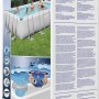 Verpackung des Bestway Stahlrahmenpool-Set Power Steel 549x274x122 cm mit Pool, Filterpumpe, Leiter und Abdeckplane.