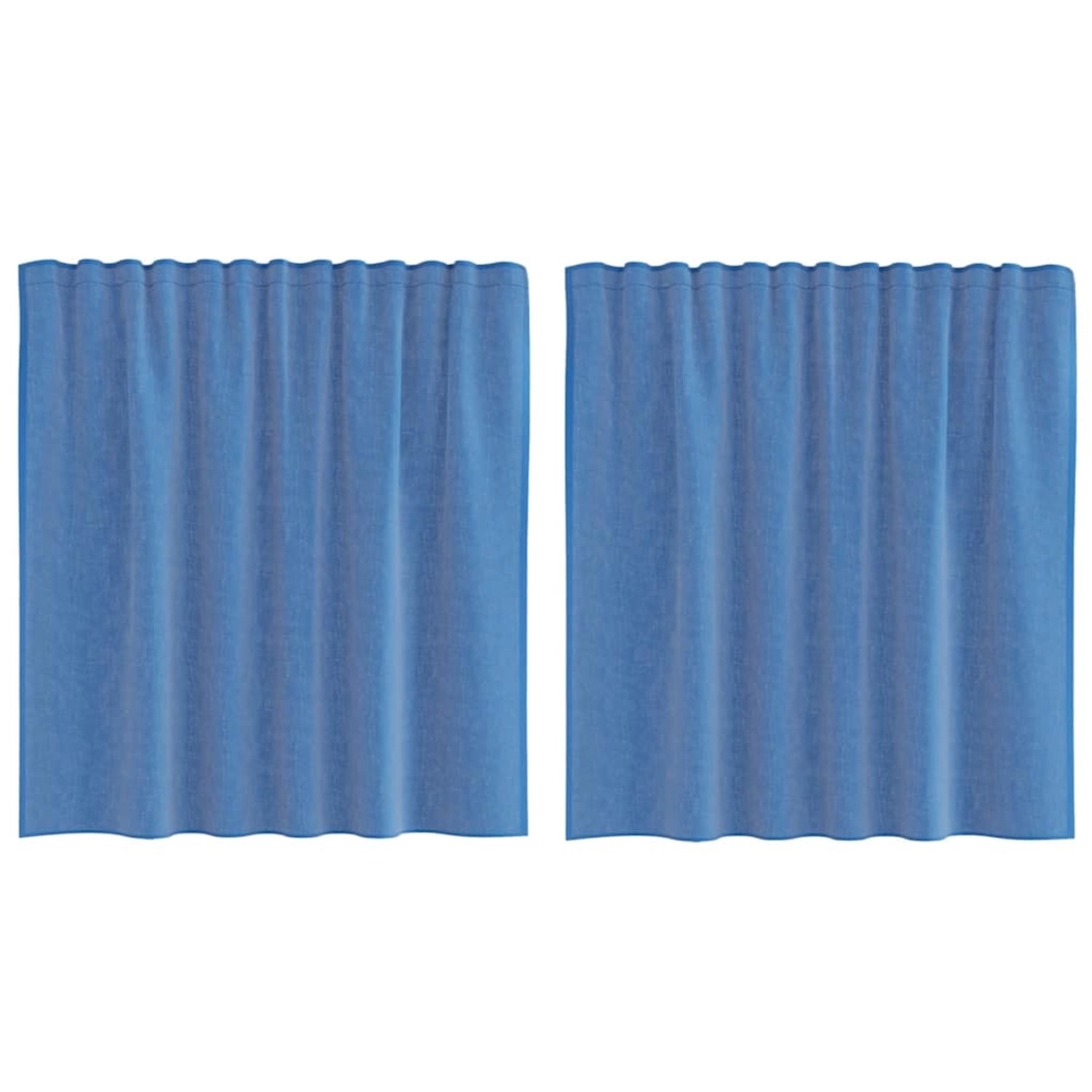 vidaXL Voile Vorhänge mit Stangentaschen 2 Stk Königsblau 4102211 günstig online kaufen