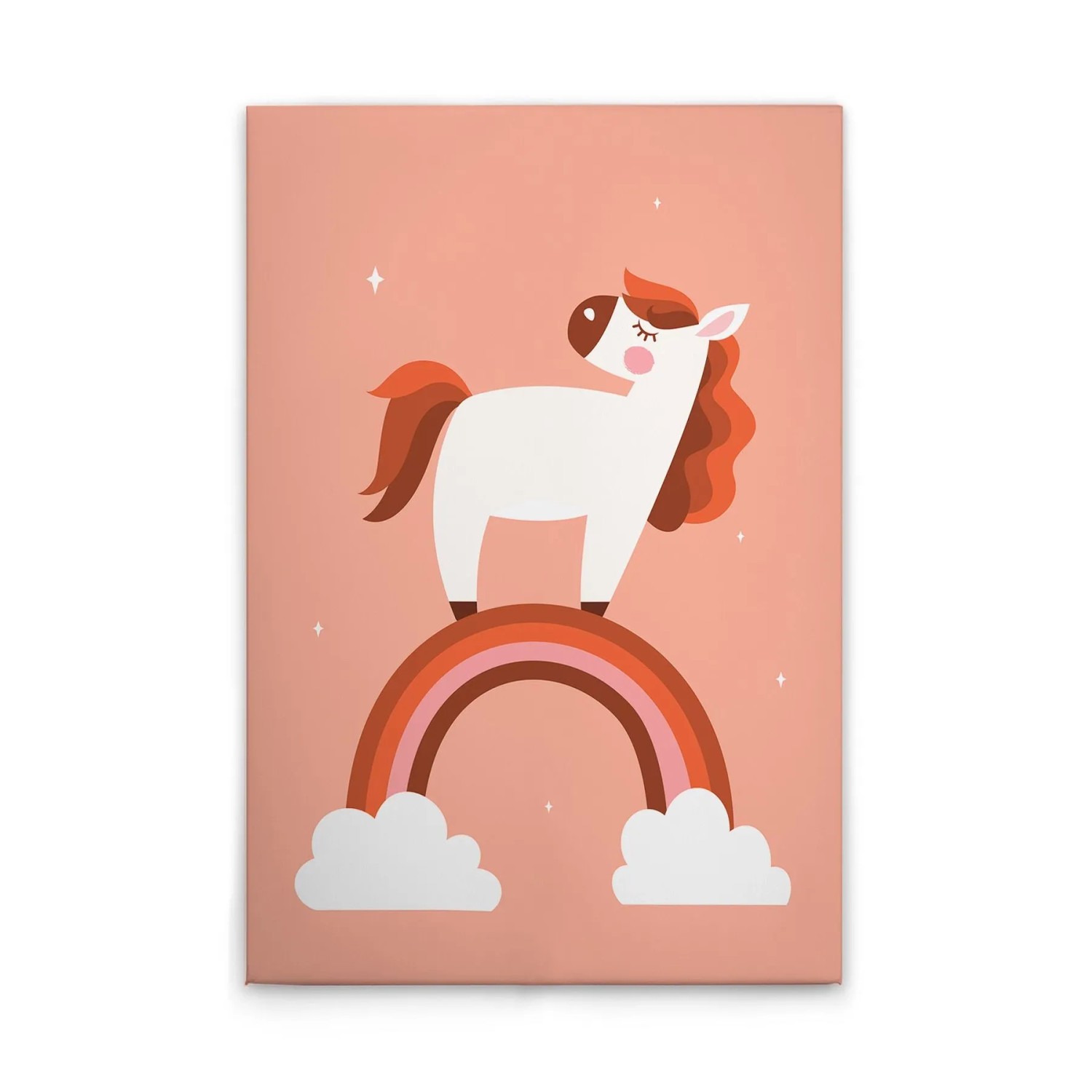 Tadessi Leinwandbild - M1-No.51494 - Einhorn Rosa Regenbogen - 40 x 60 cm - Querformat