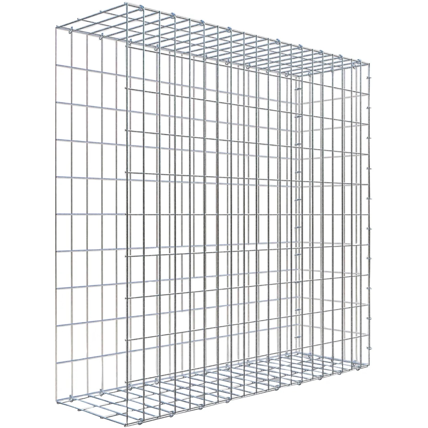 Gabiona C-Ring-Gabione-Anbaukorb Typ 2 100 x 100 x 30 cm Maschenw 5 x 10 cm