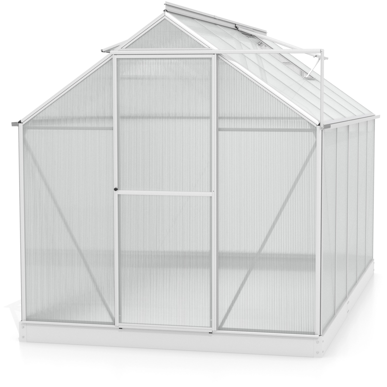 Gewächshaus Triton 6200 mit Alu-Rahmen und Fundament für den Garten.