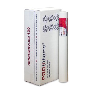 PROFHOME Renoviervlies 130g, 6 Rollen im Karton, glatte, weiße Vliestapete.