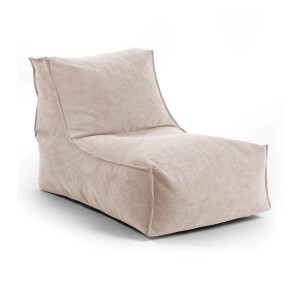 Beiger mokebo Sitzsack Sundowner aus Stoff, Relaxliege für Kinder und Erwachsene.