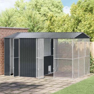 vidaXL Vogelkäfig Anthrazit 430 x 310 x 247 cm Verzinkter Stahl 3325162