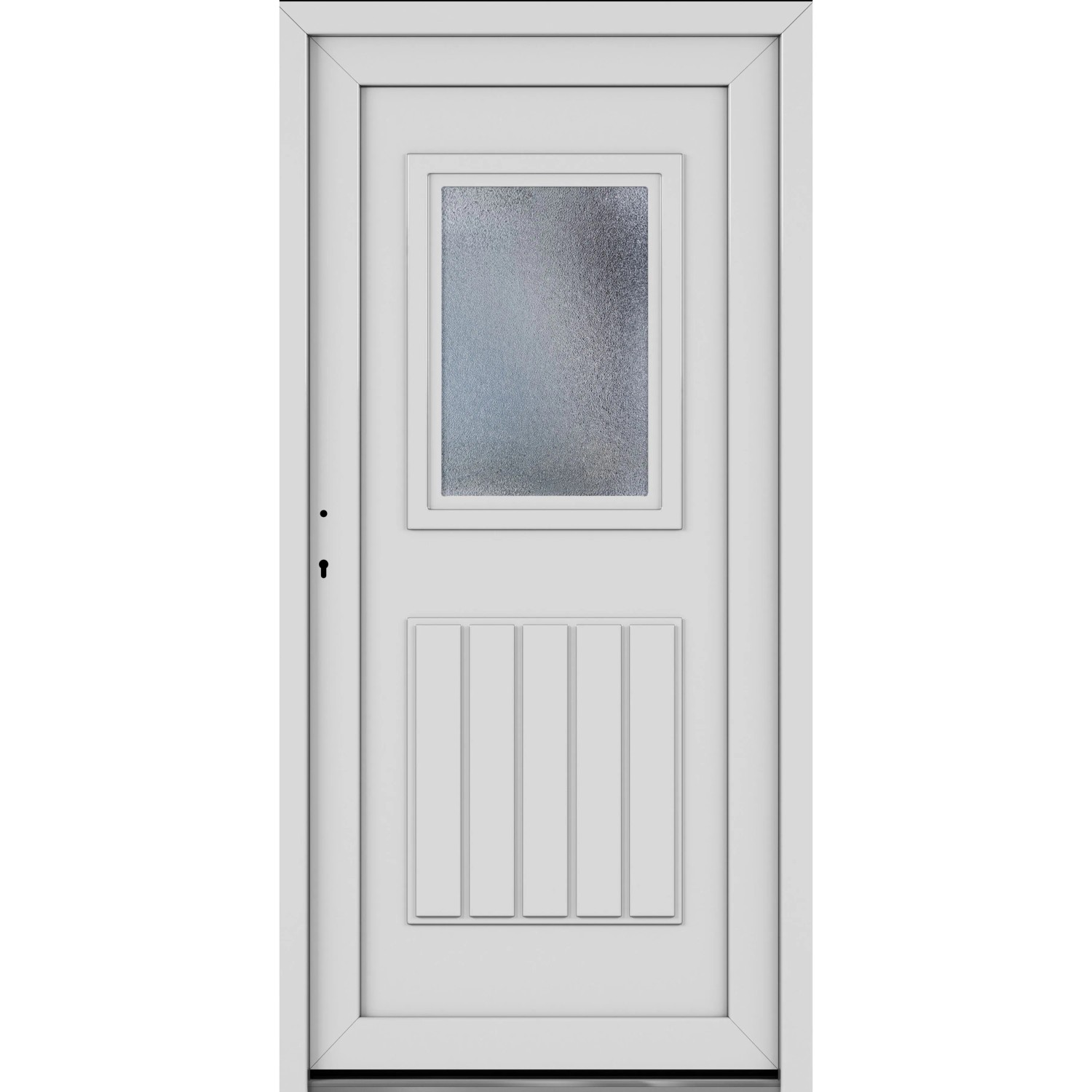 Roro Nebeneingangstür OKE 1152 Kunststoff 5FA Weiß 98 cm x 198 cm DIN L günstig online kaufen