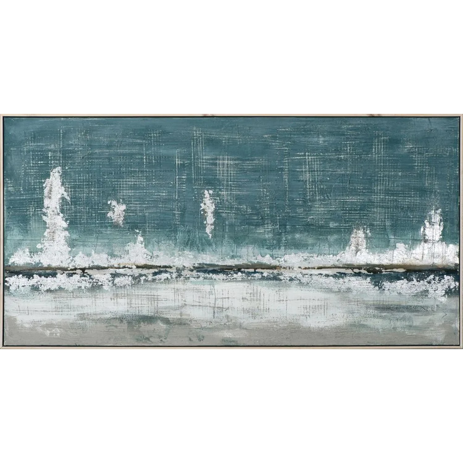 Art Universe Leinwandbild Silberner Horizont 72 x 142 cm