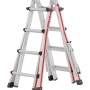 Hymer Teleskopleiter 4x4 Sprossen, vielseitig einsetzbare Mehrzweckleiter aus Aluminium.