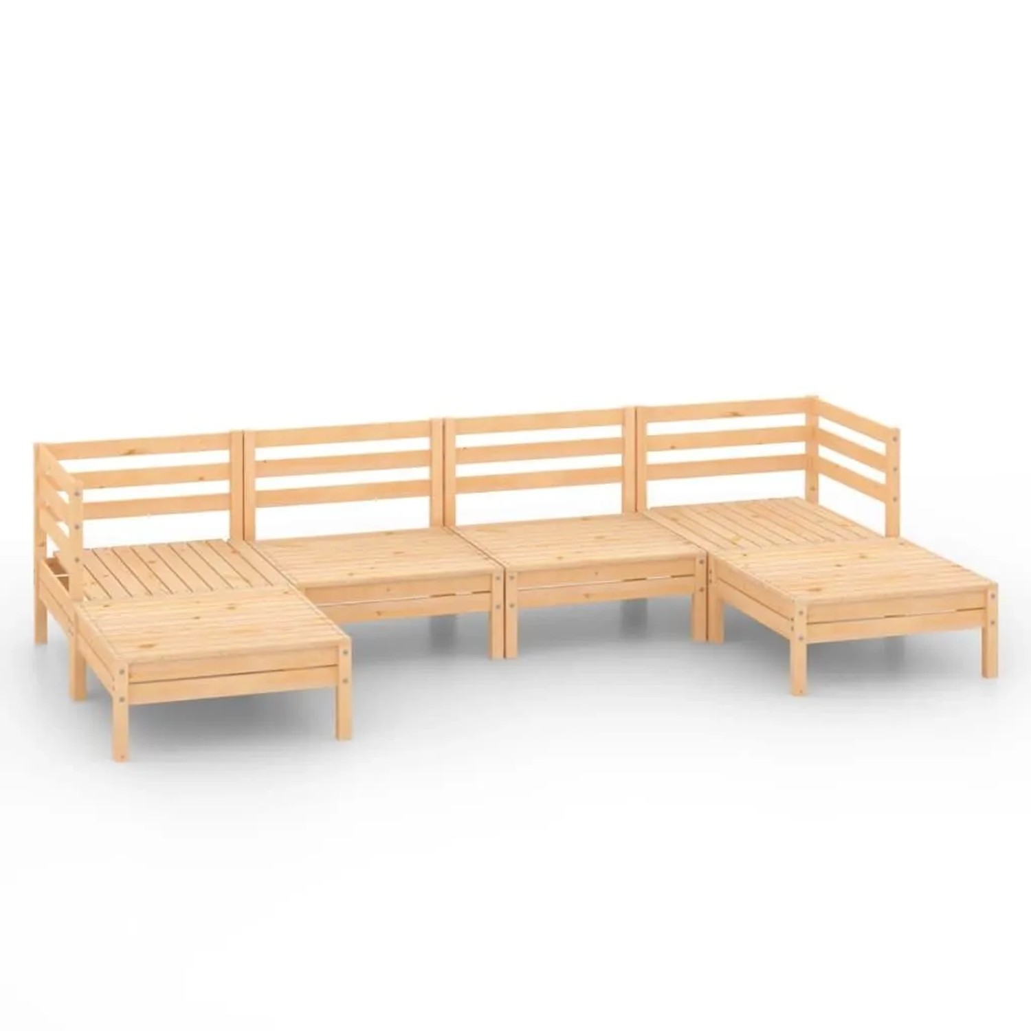 vidaXL 6-Tlg Garten-Lounge-Set Massivholz Kiefer 3083334