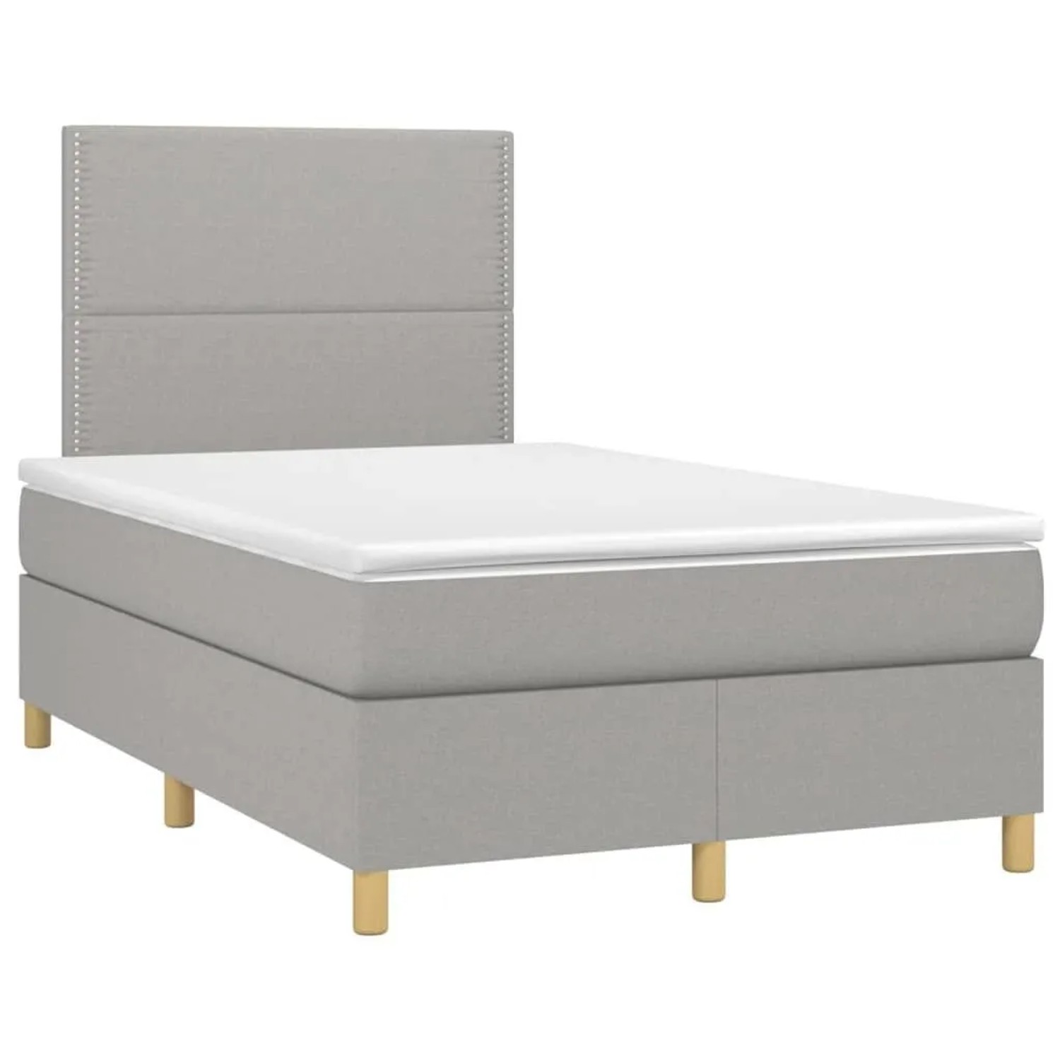 vidaXL Boxspringbett mit Matratze Hellgrau 120x200 cm Stoff 3142241 günstig online kaufen