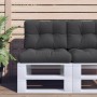 Schwarzes vidaXL Palettenkissen 2-tlg. Set aus Stoff für Palettenmöbel im Garten.