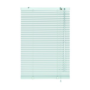 Weiße Gardinia Aluminium Jalousie, 90x175 cm, für Fenster, mit Zugschnur und Wendestab.