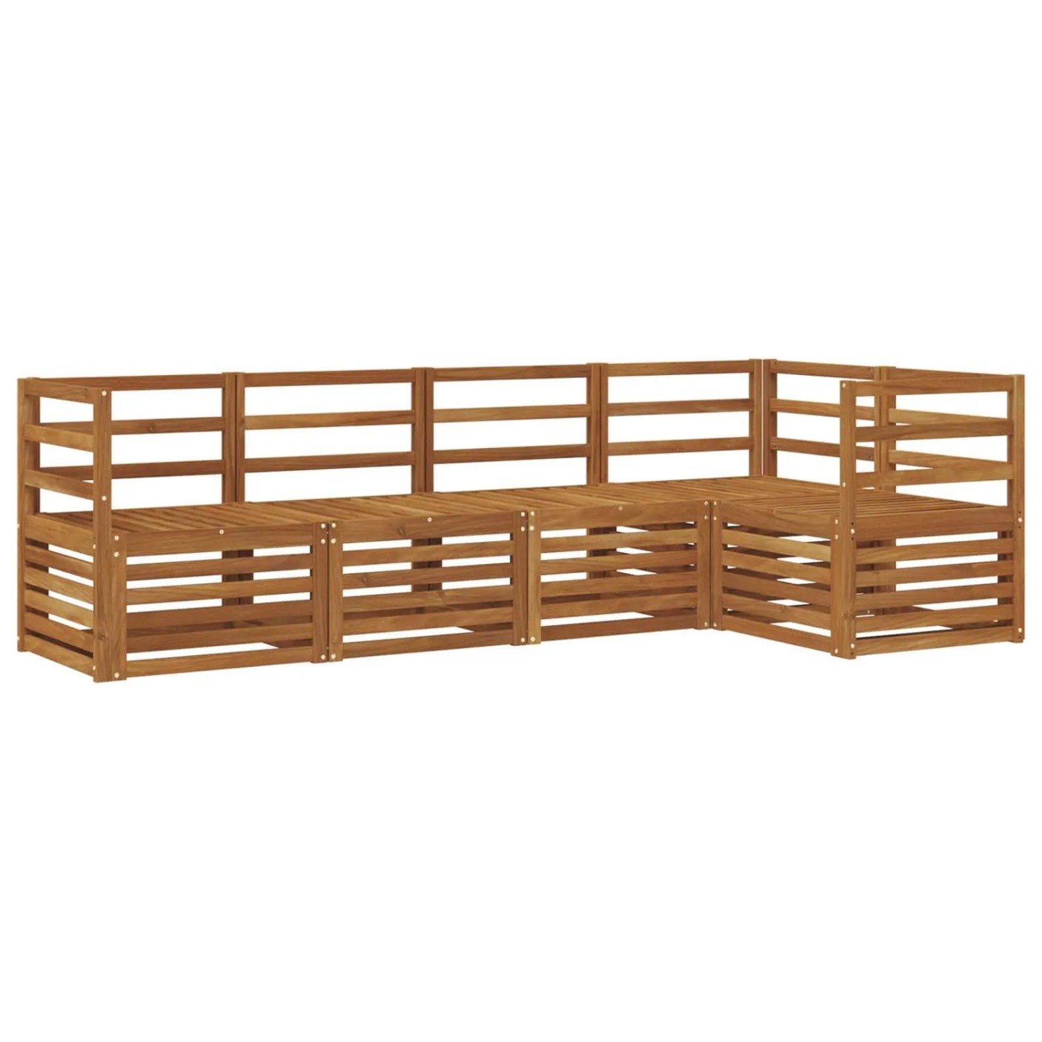 vidaXL Sofagarnituren 5 Tlg Natur Massivholz Akazie 3374789