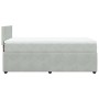 Hellgraues vidaXL Boxspringbett 100x200 cm mit Matratze und Samtbezug.